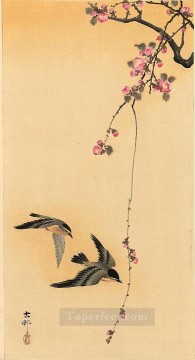  cerezo Obras - flor de cerezo con pájaros Ohara Koson Shin hanga